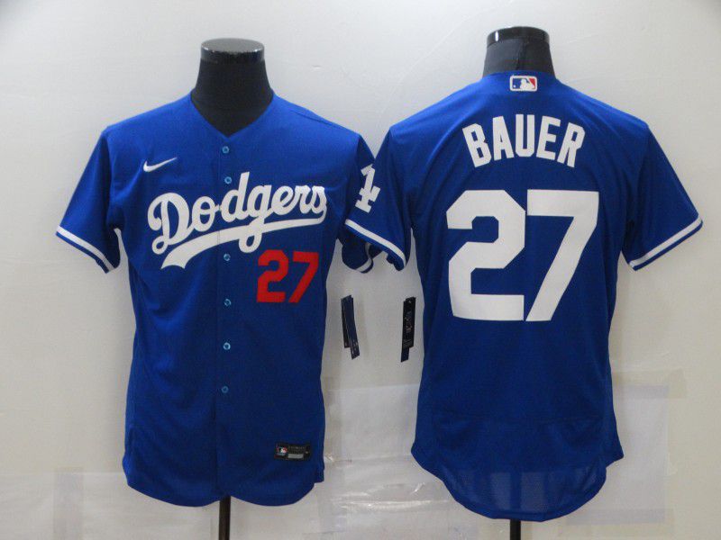 Men Los Angeles Dodgers #27 Bauer Blue Elite Nike MLB Jerseys->new york mets->MLB Jersey